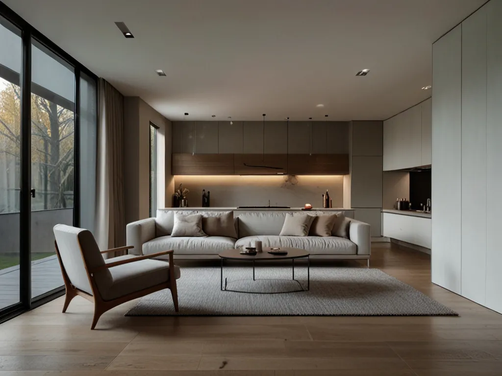 Modern minimalist interior with clean lines